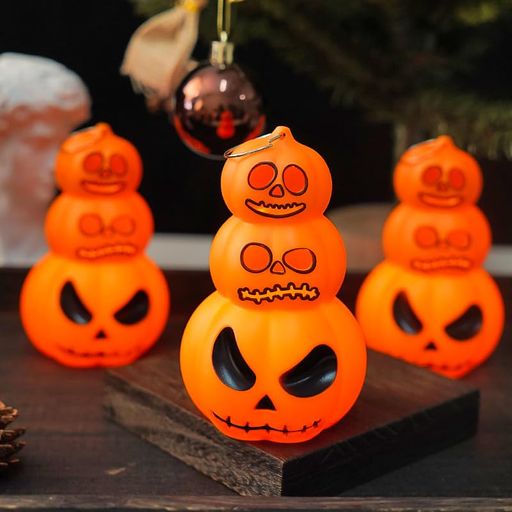 ハロウィン 飾り LEDランタン 3個セット かぼちゃ ジャックオーランタン キャンドル風ライト 室内装飾 インテリア