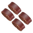 PATIKILレザーループキーパー4個入りレザーループベルトキーパーループリテーナーストラップ1.3”(34mm)/1.4”(38mm)幅のベルト/ストラップ用レディッシュ茶色