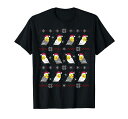 ぽっちゃりクリスマスオカメインコ柄かわいいクリスマスオウムカワイイTシャツ