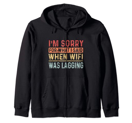WIFIGamerlaggingfunnyジップパーカー