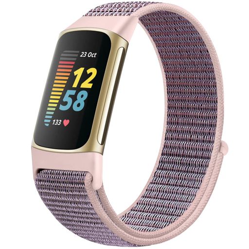 JMIO 対応FitbitCharge5バンド純正コンパチブルFitbitCharge5バンドナイロンシームレス装着替えベルトスポーツ調整可能通気性...
