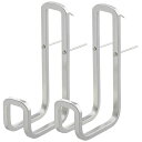 SORO:Uステンレスダブルピンフック2個入(耐荷重6kg)18-8ステンレス製取り付けガイド付