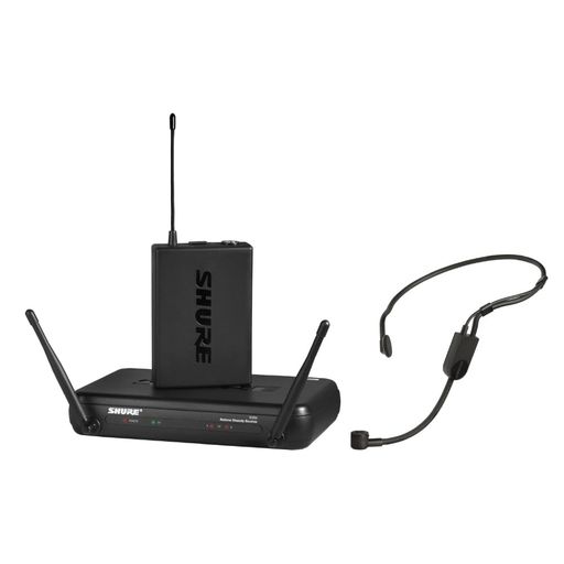 SHUREシュアSVX14/PG31ワイヤレスシステム:B帯ハンズフリーSVX1/PG31ヘッドウォーン型マイクSVX4受信機セットフィットネススピーチ歌ボーカルライブイベントMCプレゼン会議セミナー演説