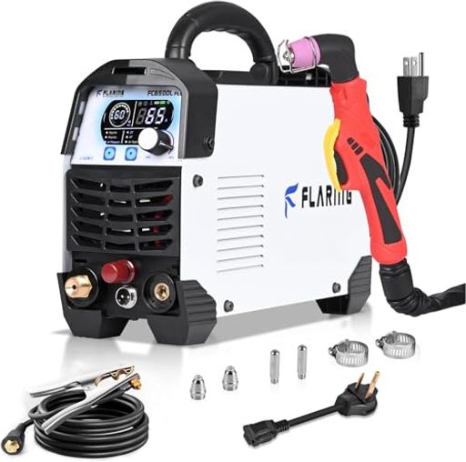 FLARING FC650DL PLUS プラズマカッター 65 AMP ノンタッチパイロットアーク式プラズマカッター 120/240V デュアル電圧、デジタルディスプレイ、高周波IGBTインバーター、ポストエア/2T/4T、5/8”