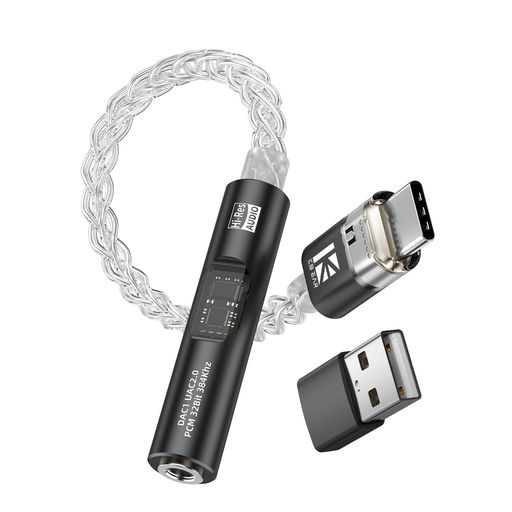 KBEAR P30 タイプc イヤホンジャック 2芯5N無酸素銅銀メッキusb dac ハイレゾCX319...