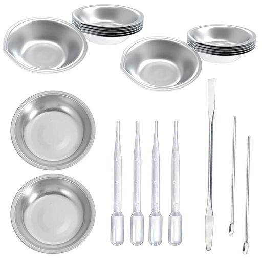 サムコス塗装セット21点セット塗料皿調色スティックかくはん棒3mlスポイトプラモデル用品ホビー用塗装用具プラモデル塗料用ステンレス製模型初心者セット