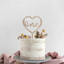 【BEAUTYPLAYER】ケーキ飾りケーキトッパーone木製1歳誕生日誕生日ケーキハッピーバースデー飾り付けバースデーケーキデコレーション果物お菓子お弁当用H...