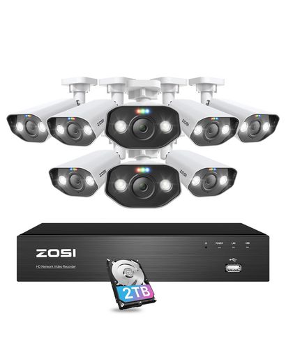 ZOSI 4K POEȥ饻å8 800 POE8 POEȥ쥳 8CH HDD2TB¢ POEť...