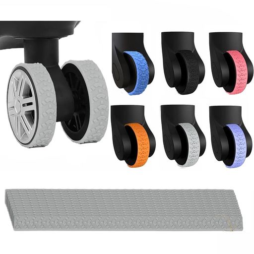 タイヤカバーキャスターカバー10個セット強力粘着車輪カバー汚れ転がり防止スーツケーススーツケース貼り付け型キャリーケースクロスカントリーキャスターカバ荷物用ホイールカバー6…