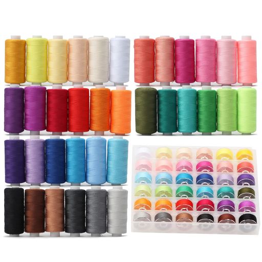 ミシン糸セットミシン糸ボビンセット糸付きボビンセット36色400ヤード/巻基本色刺しゅう用下糸手縫い糸..