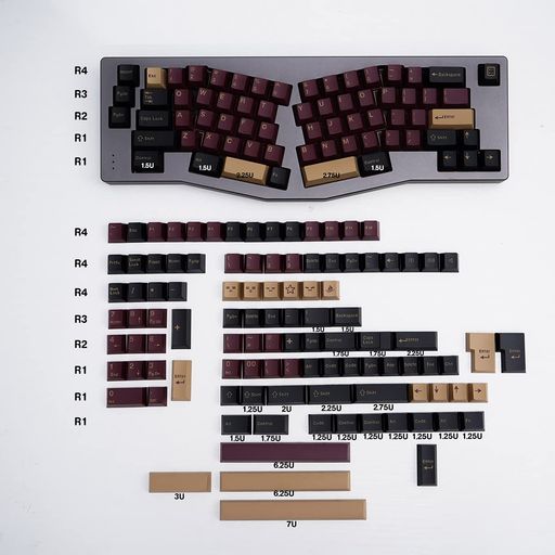 レッドサムライ キーキャップセット 173キー チェリープロファイルダブルショット カスタムキーキャップ Cherry MX Gateron Kailh Box Switches用 メカニカルゲーミングギア