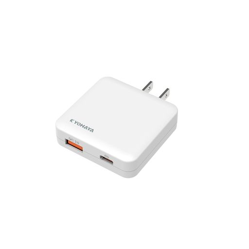 iPhone 12 / 12 Proを高速充電するのに最適な最大20W出力で、Power DeliveryとQuick Chargeに対応した、USB CポートとUSB Aポートの2ポートを搭載した急速充電器です。 上下のコンセントを邪魔せずに使える薄型充電器の中でも厚さ16mmと極薄タイプ。プラグも折りたため、小さなポケットにもすんなり入るので持ち運びに最適です。 USB-CポートとUSB-Aポートで同時に充電ができます。※同時使用時は最大5V/3Aの出力になり、高速充電にはなりません。 過電流保護機能 / 過電圧保護機能を搭載し、差し込みプラグの根元に絶縁処理を施したトラッキング防止プラグを使用、もちろんPSE認証も取得しておりますので、安心してお使いいただけます。 メーカー日本法人による1年間の製品保証と充実のカスタマーサポートを提供します。