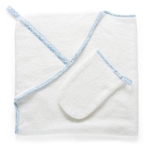 ストッケフードタオルブルーチェック