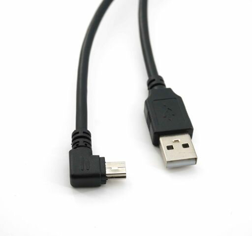 VECASDEN 90cm ミニUSB変換ケーブル L型ケーブル USB A端子 オス - USB mini-B端子 オス 約1.8m