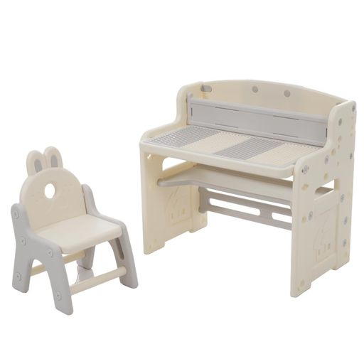 オーエスジェイ(OSJ)多機能チェア+デスクセット学習机2Ways収納デスク高さ調整可能キッズチェアブロックデスクホワイトボード組立簡単赤ちゃん子供