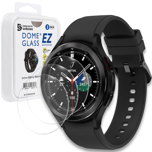 WHITESTONEEZGLASSガラスフィルムGALAXYWATCHSERIES4CLASSIC46MM用簡単な貼り付け[3枚セット]