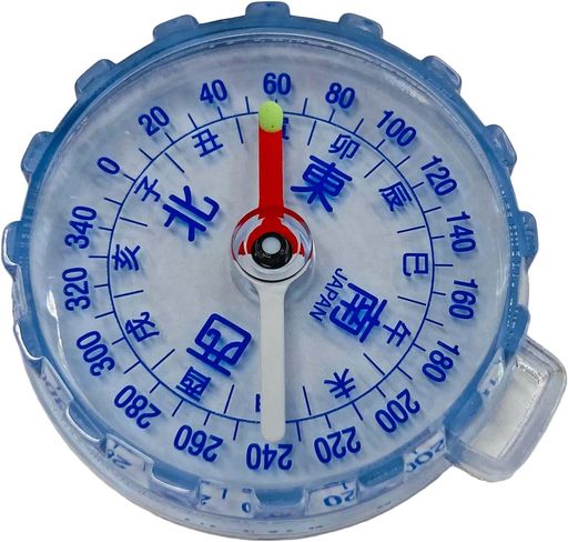 本体サイズ:(約)直径48mmx高さ13mm 本体重量:(約)20g コンパスの種類:オイル式 生産国:日本 素材、材質:オイル式樹脂製
