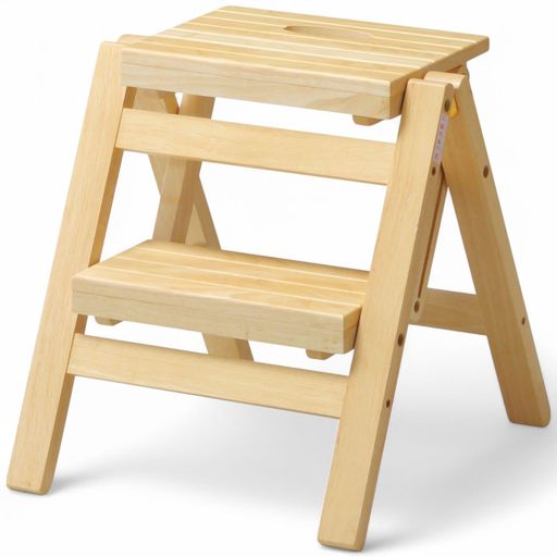 J-kitchens(入数3)折り畳みステップチェア2段ナチュラルチェア椅子イス