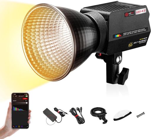 IFOOTAGE COBビデオライトSL1 60BN、CRI 98/TLCI 99、70W COB連続ビデオライト、2700-6500Kデイライト、Blueteeth APPコントロール、ACアダプター&14.8V-20V