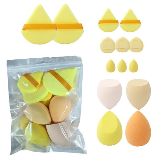 HAPVITAL14個セット多機能化粧パフファンデーションスポンジファンデーションスポンジ-化粧用スポンジ・コンシーラースポンジフィリングパウダーパフ、水を含ま...