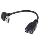 CableccUSB3.0Type-Aオス-USB3.0Type-Aメス延長ケーブル20cm5Gbps90度(DownAngled)(2)