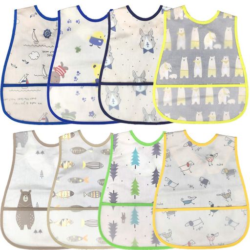 stshell食事用エプロンよだれかけビブベビービブスタイスーパービブベビー防水よだれかけサイズ調整可..