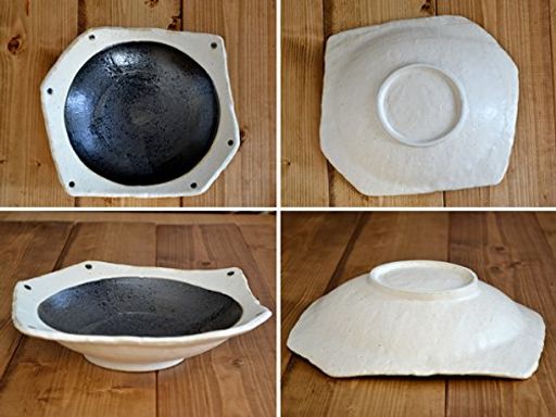 テーブルウェアイースト 変形大鉢 24cm 和黒