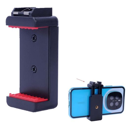 樂天商城 - ユニバーサルスマート携帯電話智能手机クランプクリップST-07カメラ用コールドシューと1/4ネジ穴付き1/4インチのスクリューヘッドを備えた三脚ライトスタンドに取り付け可能です