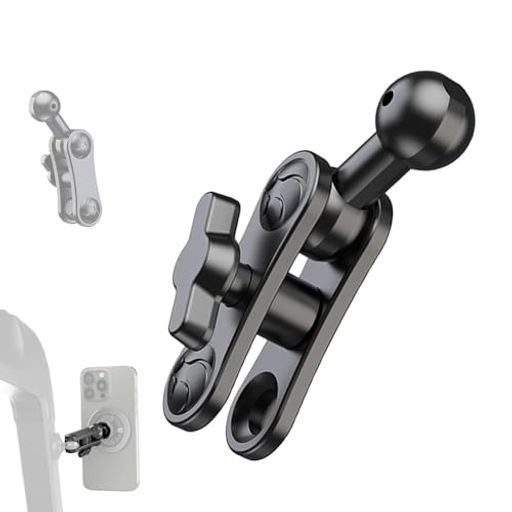 Mirhua17mmボールジョイント360度回転携帯電話ホルダー取り付けが簡単スマホスタンド車用アームエアコン吹き出し口軽量スマホホルダー(B)