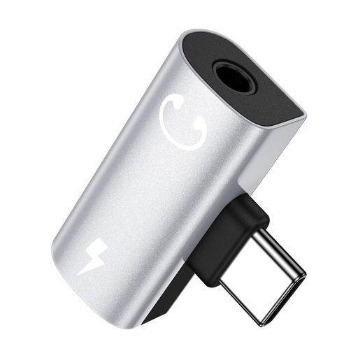 Vedfoad USB C イヤホン 変換アダプタ 2in1 PD60W 急速充電 Type-C to 3.5mm イヤホンジャック変換 DAC搭載 16bit/48kHz 充電しながら音楽再生 通話・ゲーム・音量調節対応 iPhone