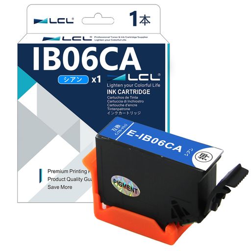 LCL エプソン用 IB06 IB06CA 顔料 (1パック シアン)互換インクカートリッジ ICチップ残量表示検知機能付き
