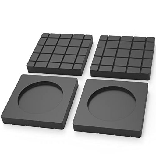 DEWEL洗濯機防振ゴム振動吸収揺れ防止4枚入り防振防音防振マット滑り止め振動軽減天然ゴム