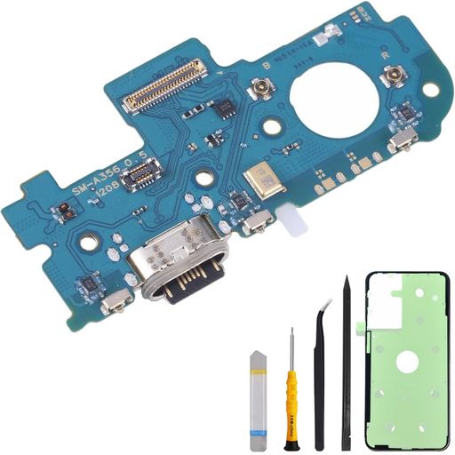 ZHUROUPUSM-A356BFORSAMSUNGギャラクシーA355Gと互換性のあるのための充満港のドックのコネクターの取り替え6.6インチ2024のUSBのタイプC