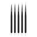 ZEOHBETYネイルアートブラシネイルアートライナーブラシ5本ドットペンツールペインティングアートデザインブラシセット長いライン用細いディテールにファインドロ...