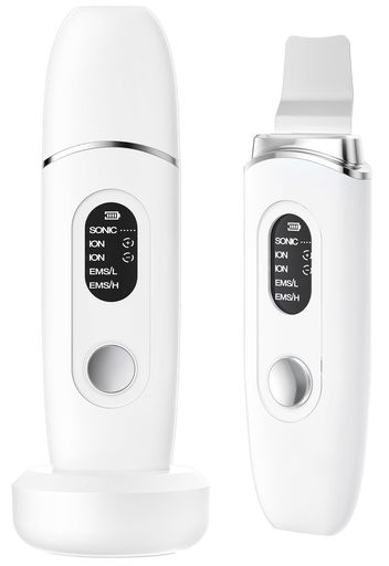 美顔器ウォーターピーリングIPX7防水ピーリング1台多役毛穴ケア赤青光エステEMSリフトケアRojeuvet小型超音波ピーリングイオン美容グッズ毛穴洗浄肌汚れ落ち美容成分奥まで自動電源オフTy…