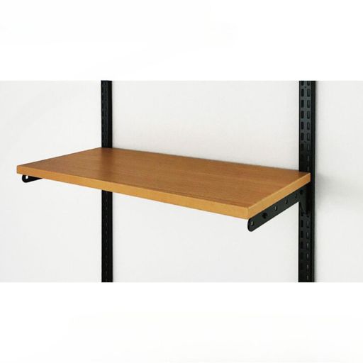 藤山(FUJIYAMA)Fitrack(フィットラック)収納セレクトパーツTSセット(木棚セット)ブラック幅90cmx奥行30cmおしゃれシンプルスリットクローゼット玄関押入れ空間壁面可動棚支柱整理部品