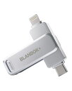 BLANBOK+MFI認証IPHONEUSBメモリ512GBUSBメモリタイプCUSB3.0高速データ移行バックアップ写真保存USB大容量外付けメモリ3IN1メモリースティック対応(2)