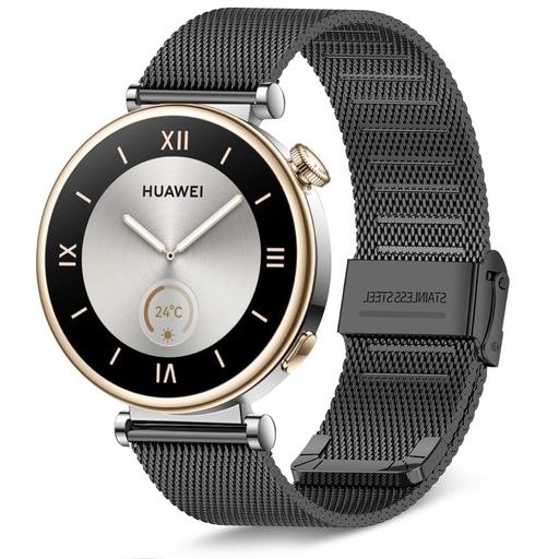 [HeeNia] Huawei Watch GT 6 41mm/Watch 5 42mm/GT 5 Pro 42mm対応 バンド 18mm 金属ベルト ステンレス製 替えベルト 長さ調節可能 男女兼用 Huawei Watch GT5 /GT4 (41