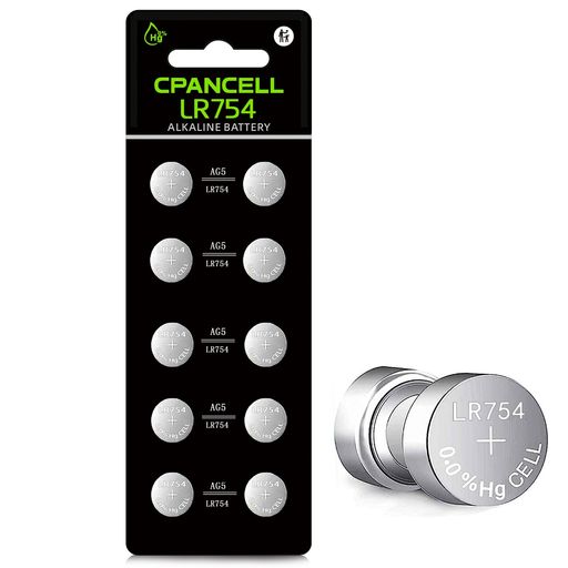 CPANCELL AG5 LR754 309 393 SR754 SR754 バッテリー アルカリボタン電池 (10個)