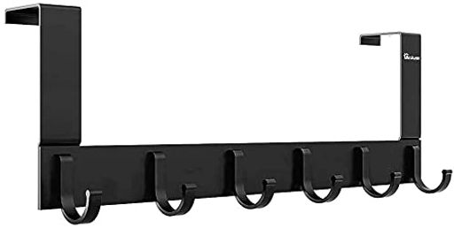 Anjuerドアハンガー扉フックドア掛けフック6連フック(方型)ウォールハンガー収納フック帽子掛け洋服掛けコート掛け寝室浴室オフィスベランダ物干し省スペースアル...