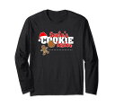 クリスマスサンタのクッキーテスター/かわいいホリデーデザートの見積もり長袖Tシャツ