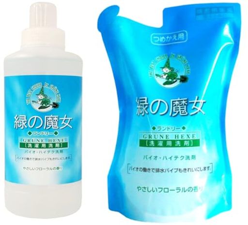 緑の魔女ランドリーバイオ・ハイテク洗剤つめかえ用500mlx2