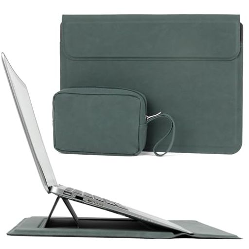サイズ:外寸:36 x 26.5 cm。内寸:34.0 x 25.0 cm。対応モデル:MacBook Air 13 2010-2025 (A1369, A1466, M2 A2681, M3 A3113, M4 A3240)/ MacBook Pro 13 2012-2022 (A1425, A1502)/ MacBook Pro 14 2021-2024 M3 M4 M5(A2918, A3112, A3434), M1 M2 M3 M4 M5 Pro/Max (A2442, A2779, A2992, A3401, A3185, A3426, A3427)。ご購入前にサイズを測ってください。(ノートパソコンの幅(長さ)と厚さの合計は、スリーブの内幅(長さ)より小さくする必要があります) ノートパソコンスタンド:ケース背面には、独自設計のマグネット式折りたたみスタンドを搭載。折りたたむだけで、あっという間にノートパソコンスタンドに早変わり。快適なタイピング角度を保ちながら、十分な冷却スペースを確保します。