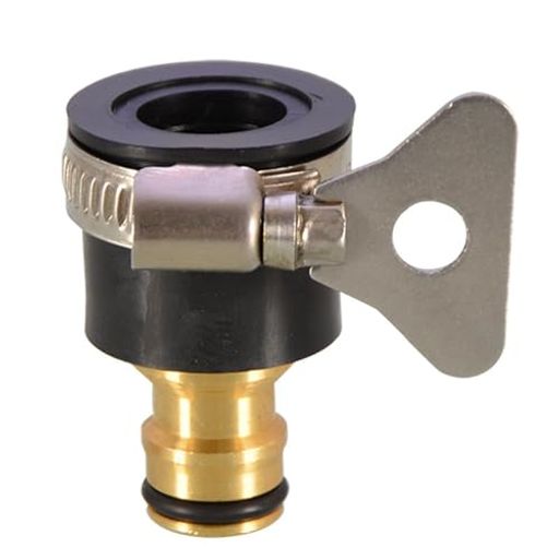 Vitalux蛇口用ホース接続コネクター15-22mm対応ゴールド散水園芸農業用洗車水やり調整可能真鍮製ジョイントキッチン洗濯機接続多機能蛇口アダプター操作簡単(スタイルA)