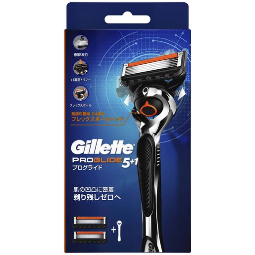 Gilletteジレットプログライドカミソリ本体1コ替刃2コ付うち1コは本体に装着済