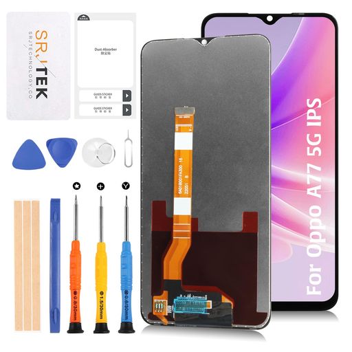 SRJTEKFOROPPOA774G/5GSIMフリㄧCPH2385/CPH2339オリジナル液晶パネル画面交換修理用キット6.56インチタッチパネルデジタイザー液晶ディスプレイLCDスクリーン修理工具付き(ブラック)