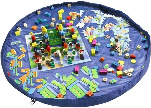 siawadekyおもちゃ収納バッグブロック収納ボックス2個セット透明収納ケースジッパー付き防水ホコリ汚れ対策大容量多機能折りたたみハンドル付きブロックパズルぬいぐるみ衣類雑貨小物…