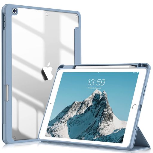 Laptop PC Covers - KenKeiPad9世代ケース10.2インチ第9/8/7世代202120202019iPadケース透明バックカバーペン収納三つ折スタンドオートスリープ機能全面保護型軽量薄型傷つけ防止PU合成レザーTPU