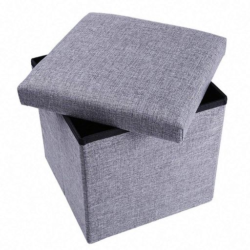 Actnow収納スツール収納ボックス座椅子リビングチェア足置き玄関簡易家具小物インテリア(グレー30*30*3..