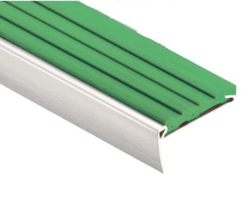 階段滑り止めステンレス製ノンスリップ35巾ゴムタイヤ充填タイプKGF516GP03(グレイ)2m